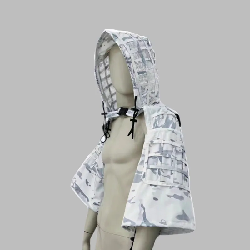 Traje Ghillie de camuflaje blanco para invierno