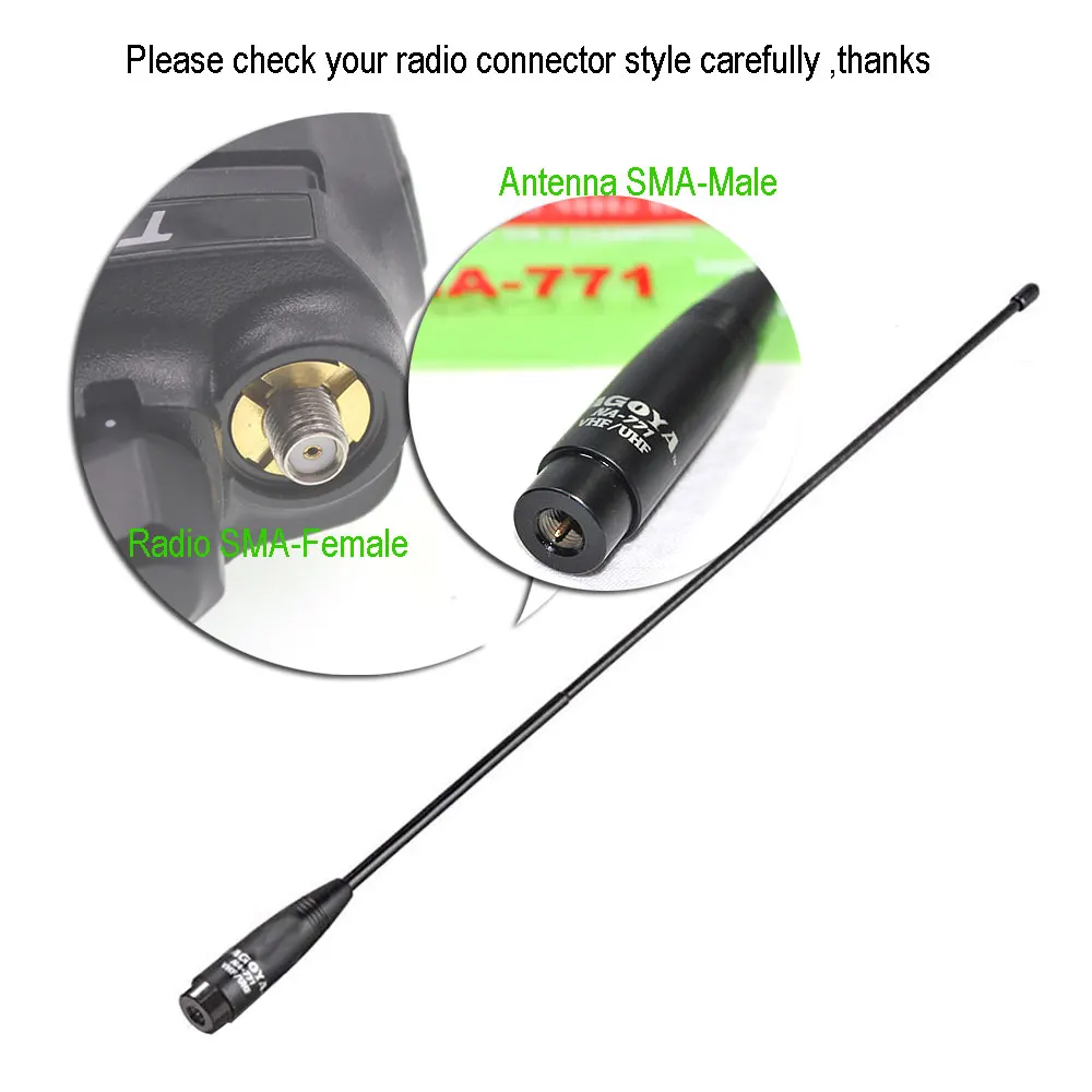 Antena Nagoya NA-771 SMA macho flexible VHF/UHF 144/430MHz