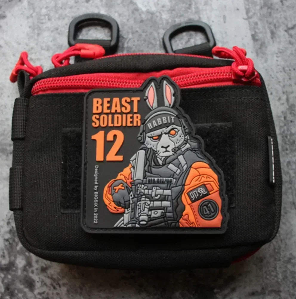 Parche PVC 3D lobo – Para chaleco MOLLE - imagen 4