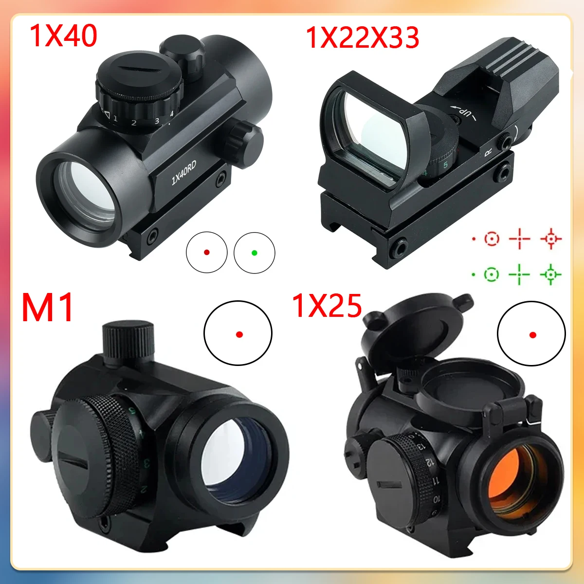 Mira táctica para ballesta con óptica y riel Picatinny - imagen 2