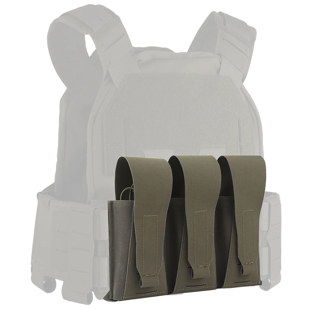 Funda táctica MOLLE para cargadores con tapa abatible y elástico - imagen 3