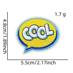 Wow Poof Bam parche bordado para planchar infantil