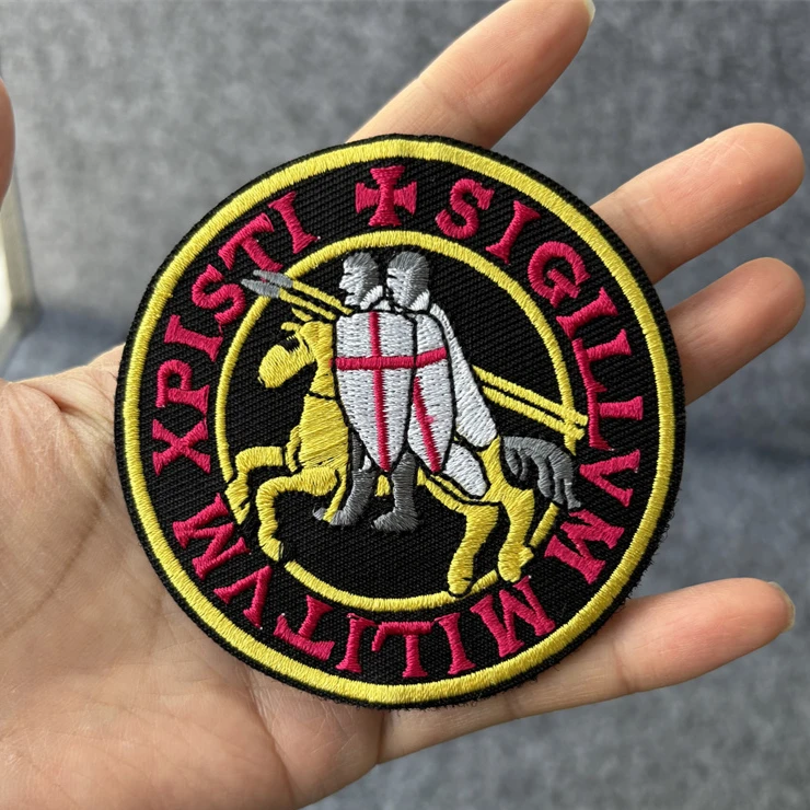 Parche táctico bordado templarios – insignia militar para ropa - imagen 4