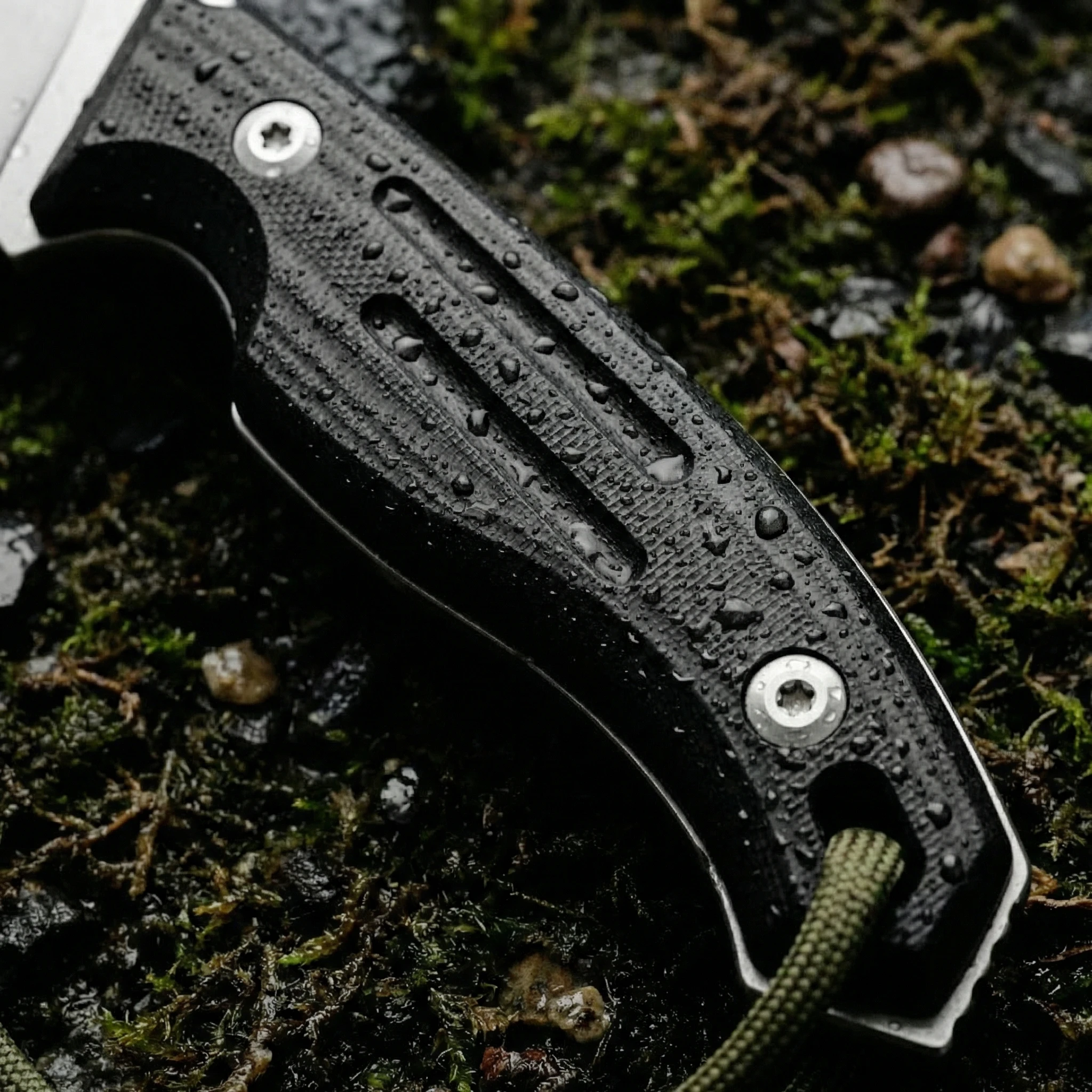 Cuchillo táctico de hoja fija G10 resistente con funda, exterior - imagen 2