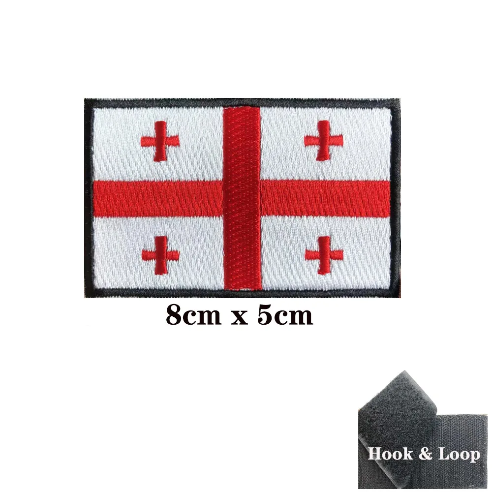 Parche militar bordado bandera Georgia con velcro y para coser