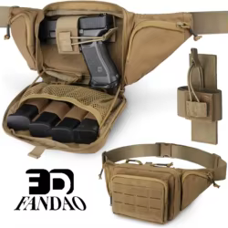 Riñonera táctica portación oculta con funda universal y paracord ajustable