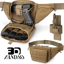 Riñonera táctica portación oculta con funda universal y paracord ajustable