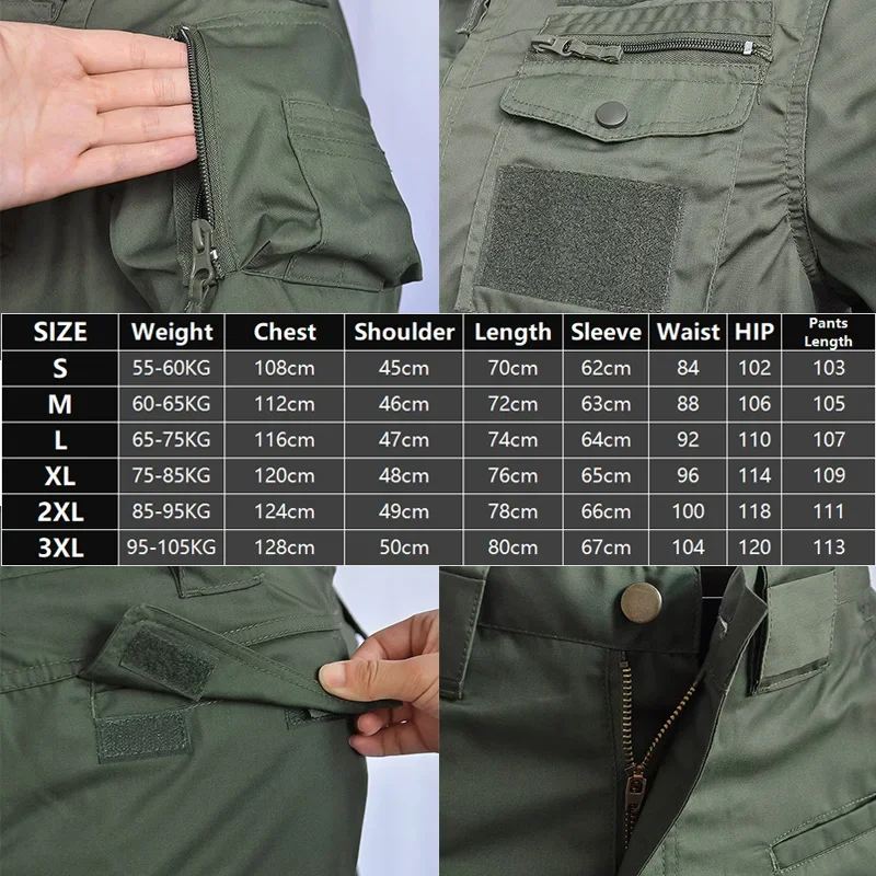 Uniforme táctico transpirable verano hombre MOLLE ripstop - imagen 4