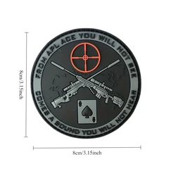 Parche táctico PVC 3D francotirador – Insignia moral con velcro