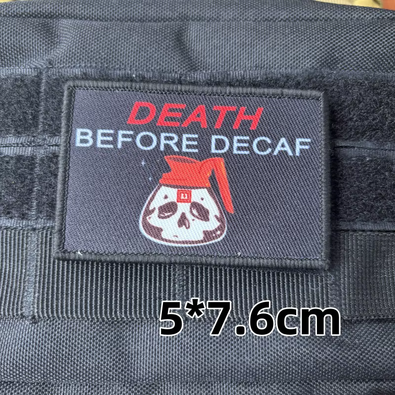 Parche táctico calavera tejido gancho y bucle para mochila - imagen 5