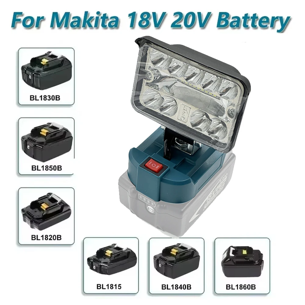 Makita foco LED de trabajo abatible con protección de baja tensión - imagen 2