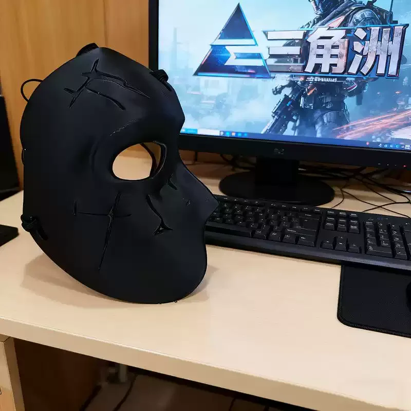 Máscara táctica media cara 3D impresa cuervo para cosplay - imagen 5