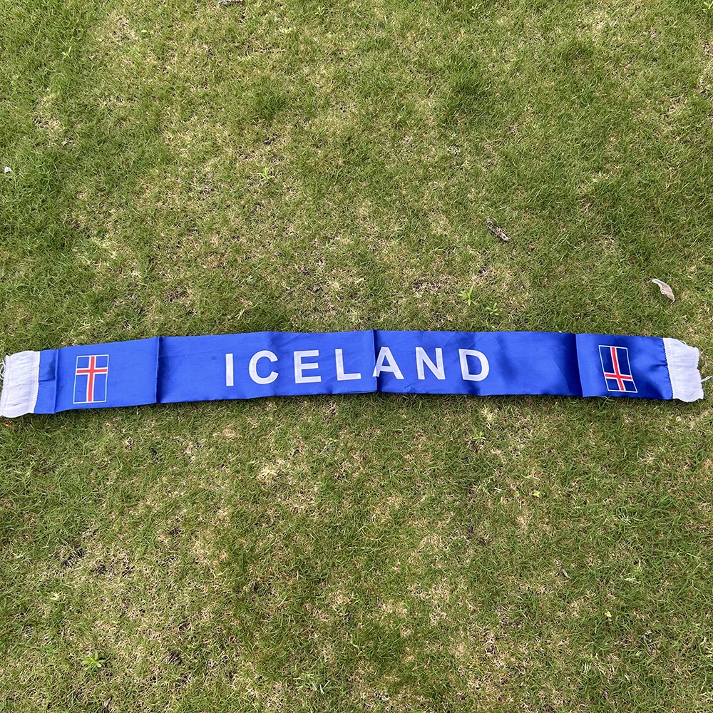 Bufanda satén doble cara estampada con borlas para deportes y eventos - imagen 5