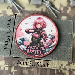 Parche táctico velcro guerrera gráfica para mochila y ropa