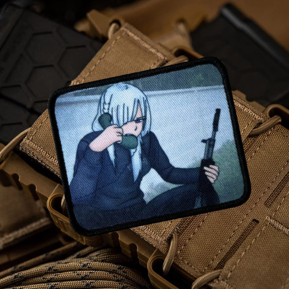 Parche táctico anime militar con velcro para brazalete - imagen 3