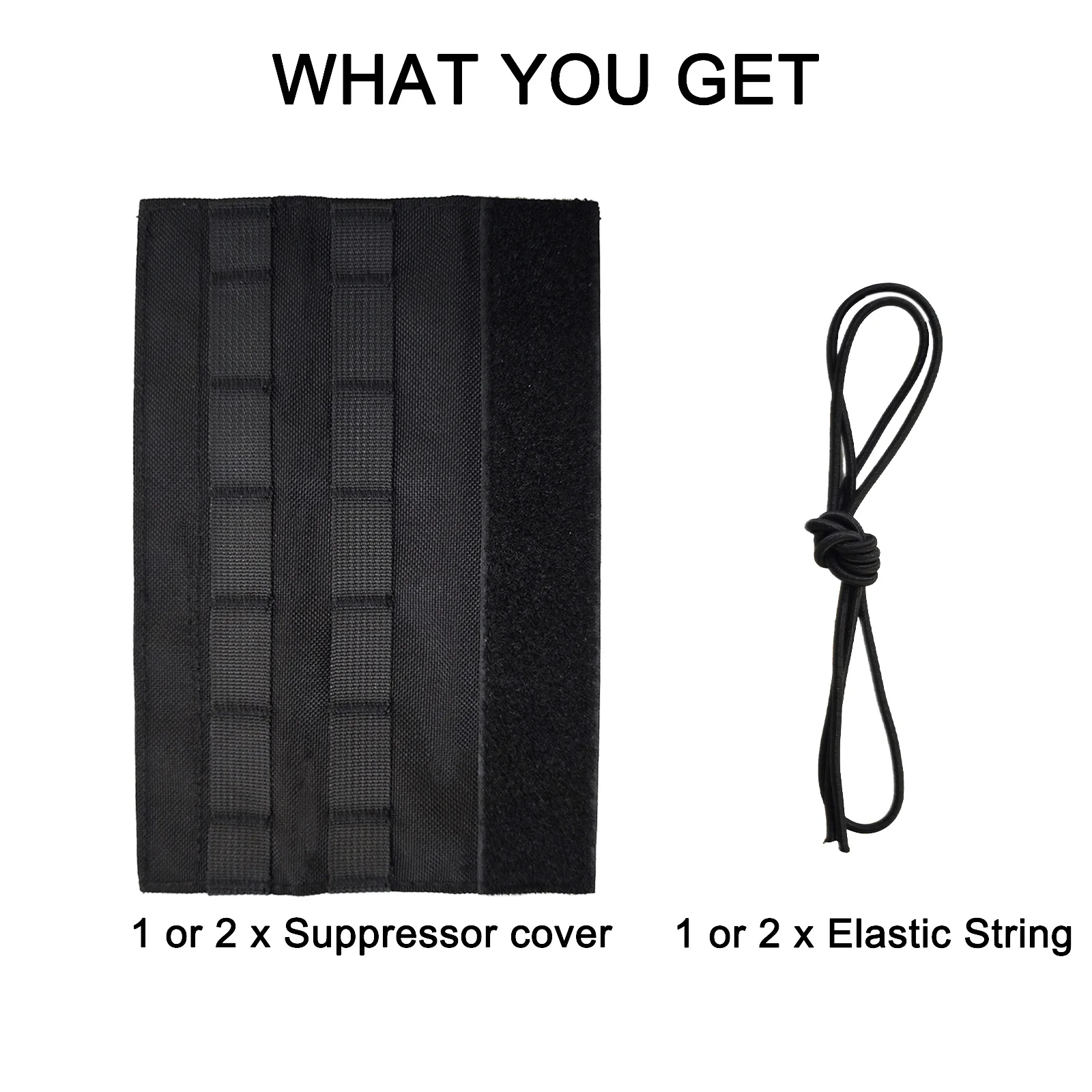 Funda supresor MOLLE Airsoft – Protector ajustable silenciador táctico - imagen 2