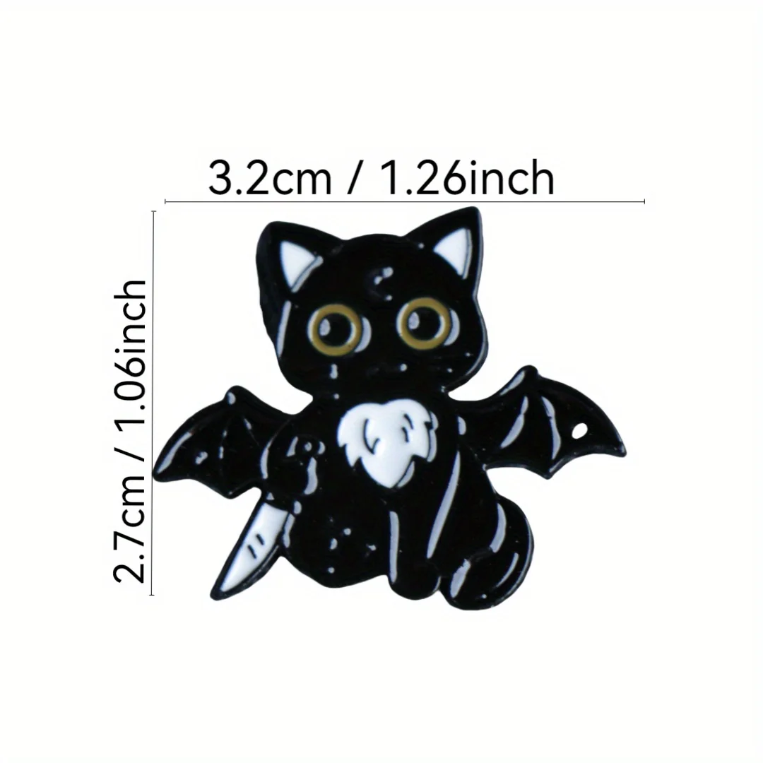 Pin gatito negro Halloween – broche para niños y amigos - imagen 2