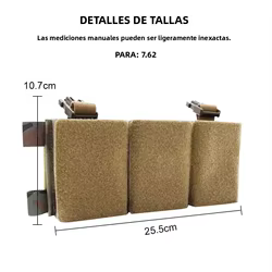 Portacargador triple 5.56/7.62 para chaleco de airsoft