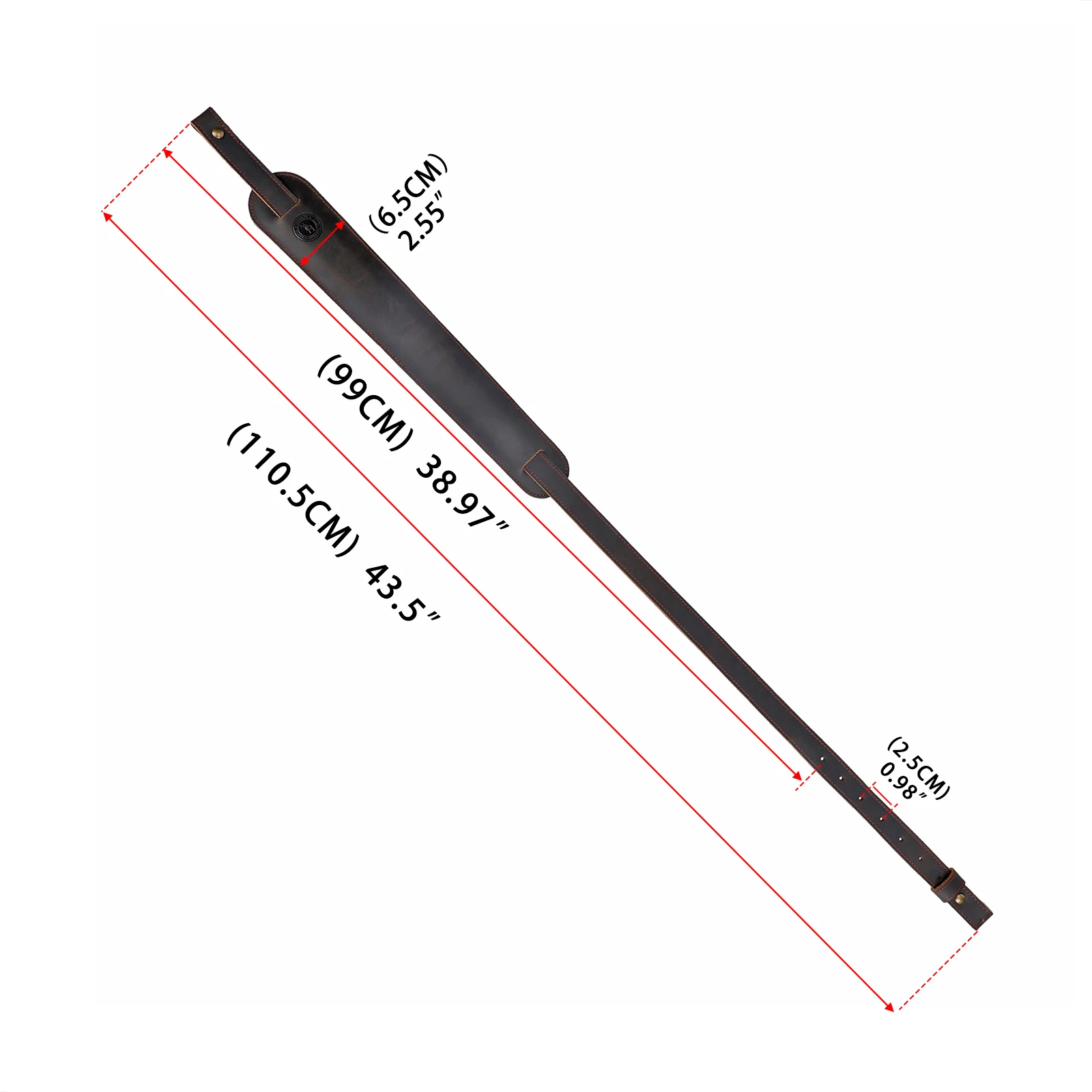 Tourbon Portafusil cuero ajustable con giratorios – Negro - imagen 2