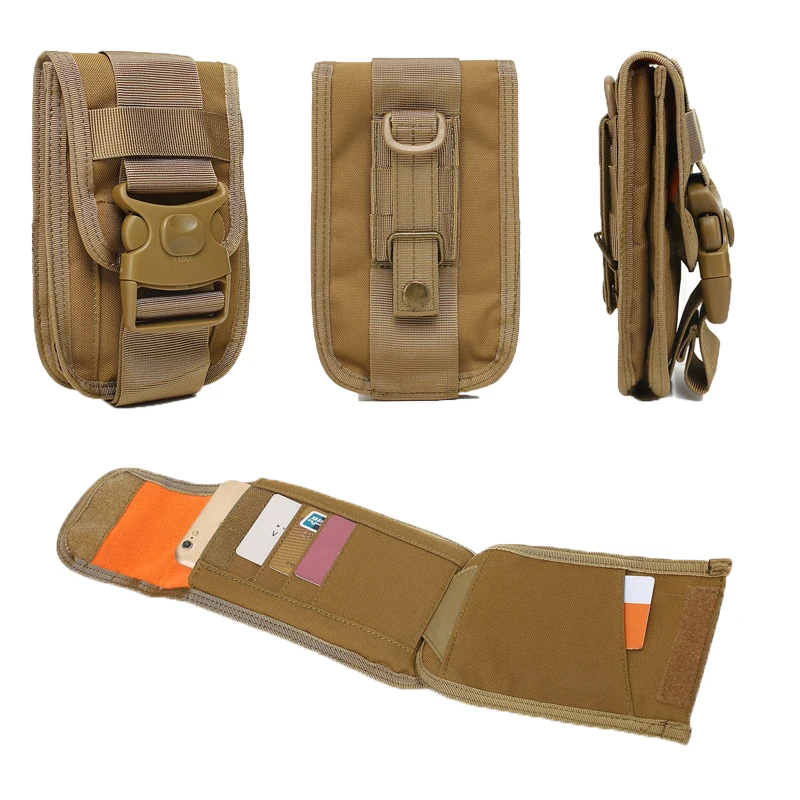 Funda MOLLE teléfono táctico – Bolsa modular universal para chaleco y cinturón EDC