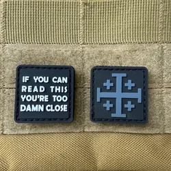 Parche táctico PVC Cruz de Jerusalén con velcro – Insignia moral