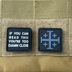 Parche táctico PVC Cruz de Jerusalén con velcro – Insignia moral