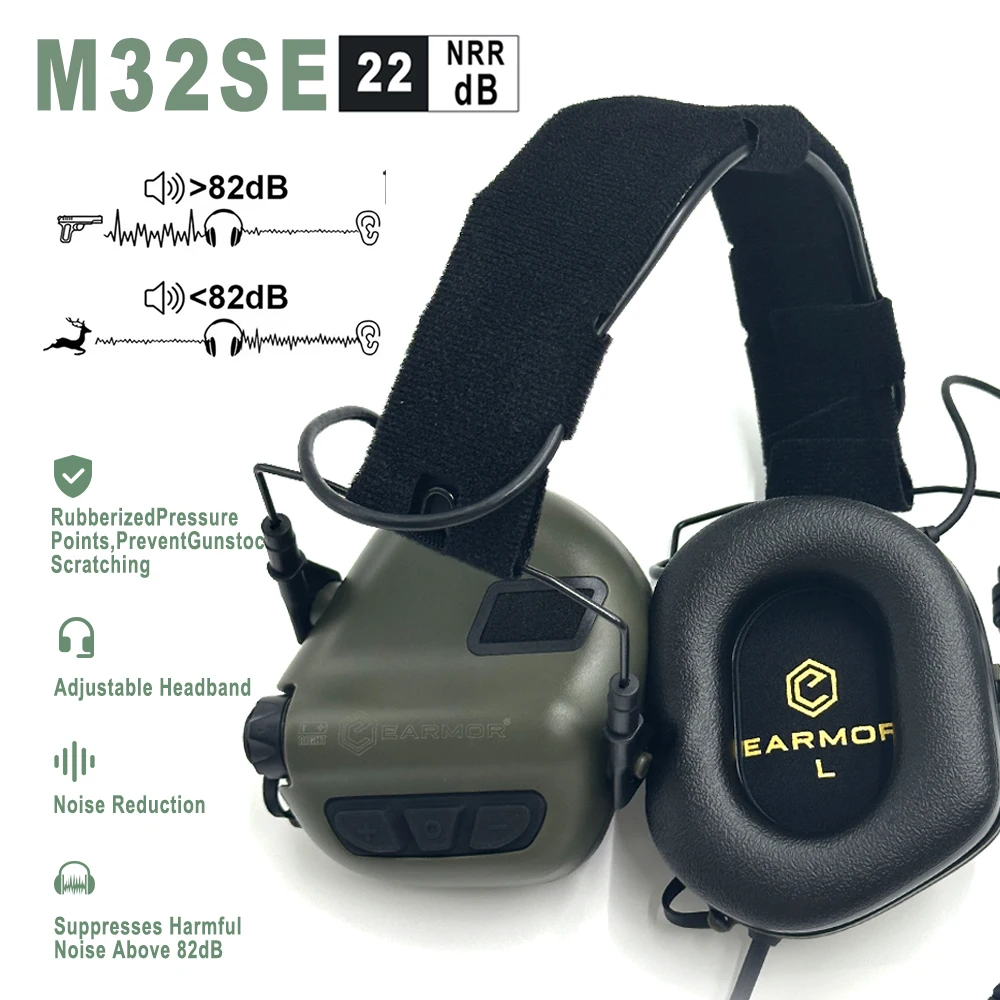 EARMOR M32SE Orejeras electrónicas antiruido para airsoft y outdoor - imagen 4