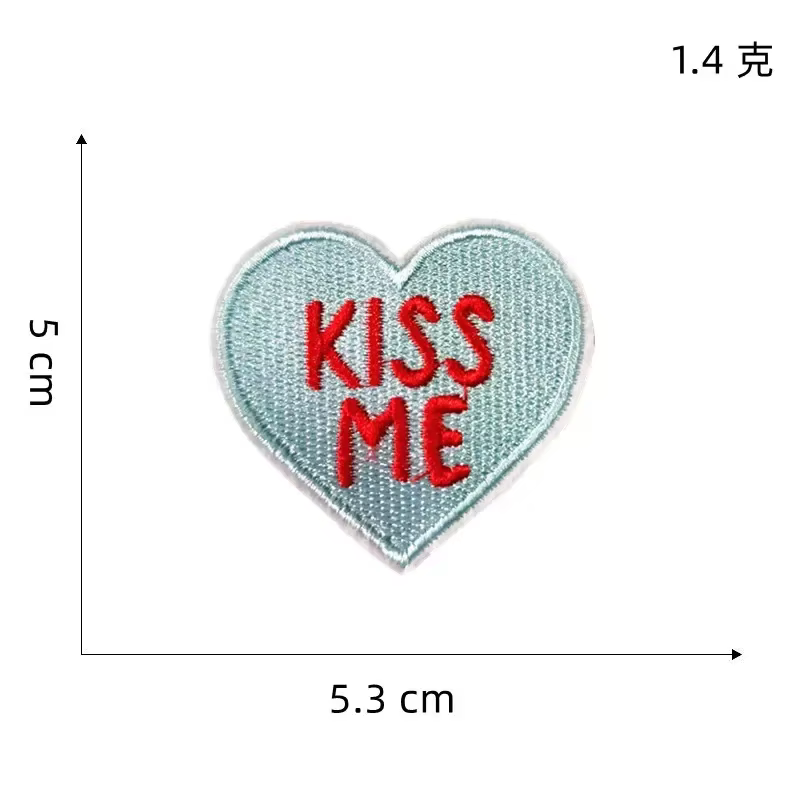 Cutie Parche termoadhesivo bordado corazón XOXO para camisetas - imagen 3
