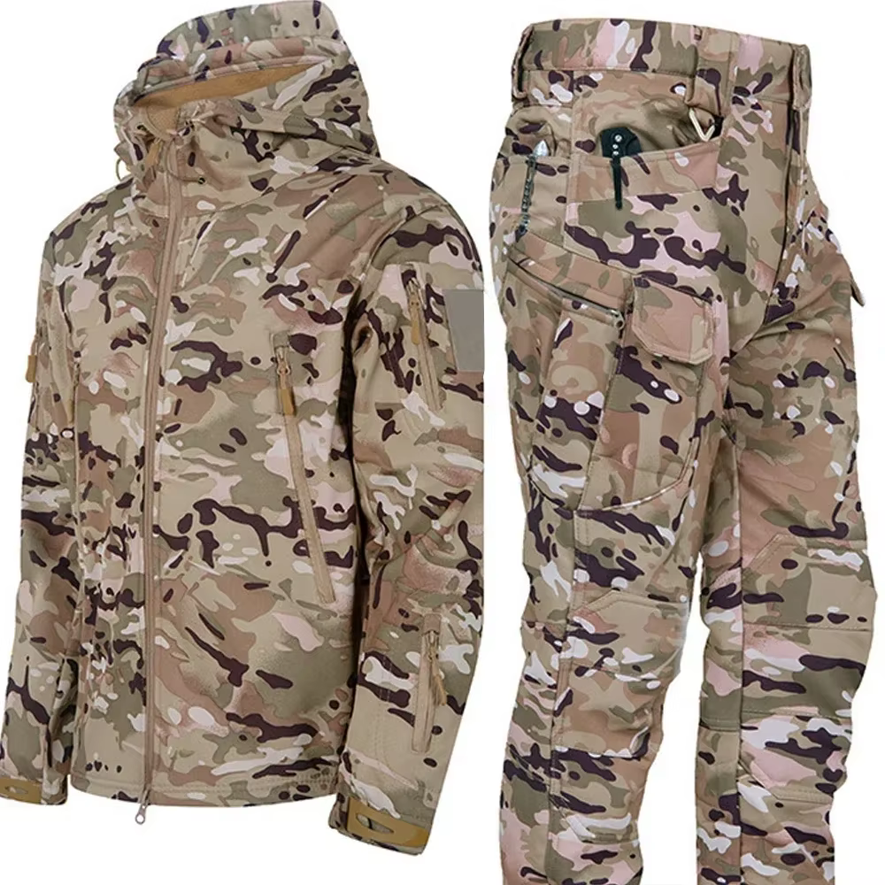 Chaqueta táctica impermeable forro polar cálido para aire libre - imagen 4