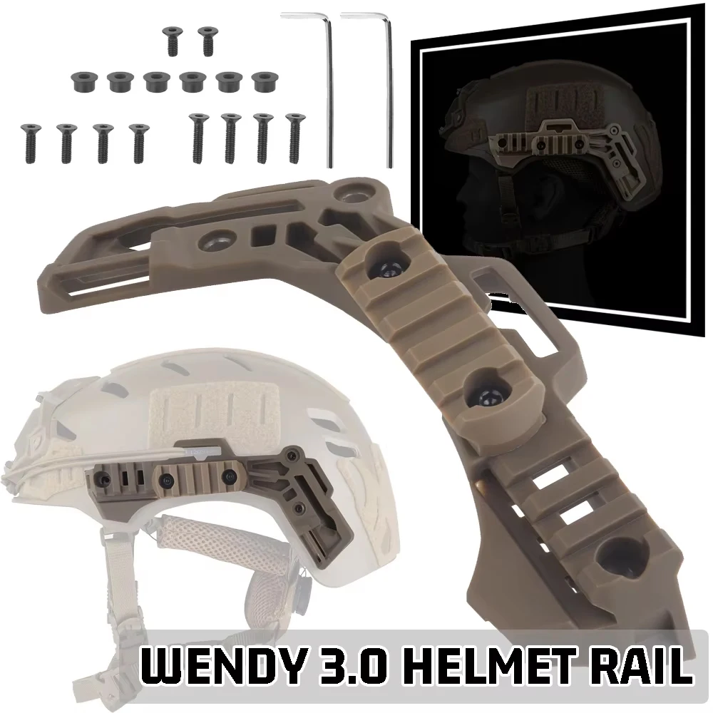 Casco táctico Wendy 3.0 con carril Picatinny y protección auditiva - imagen 4