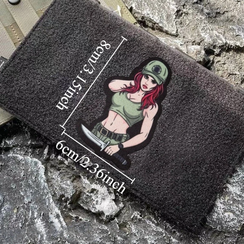 Parche táctico morale girl pelirroja con Velcro - imagen 2