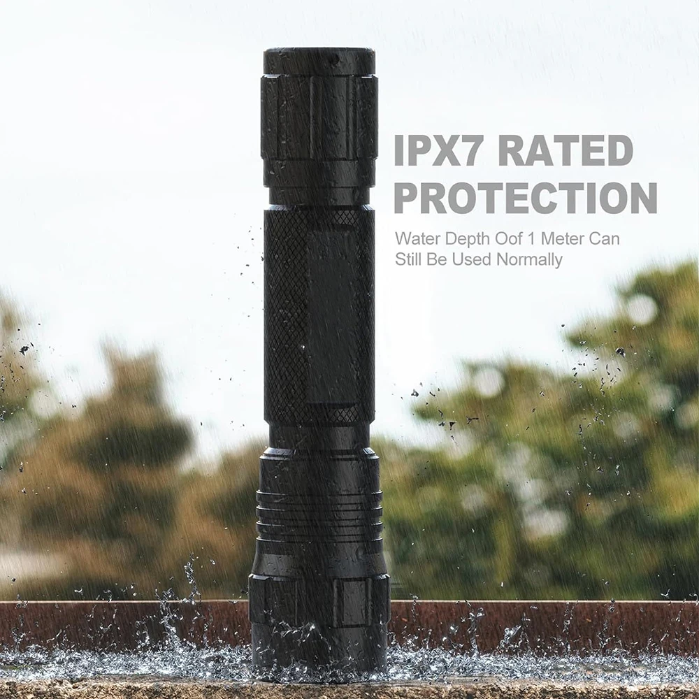Linterna táctica recargable con zoom, Picatinny y M-LOK - imagen 5