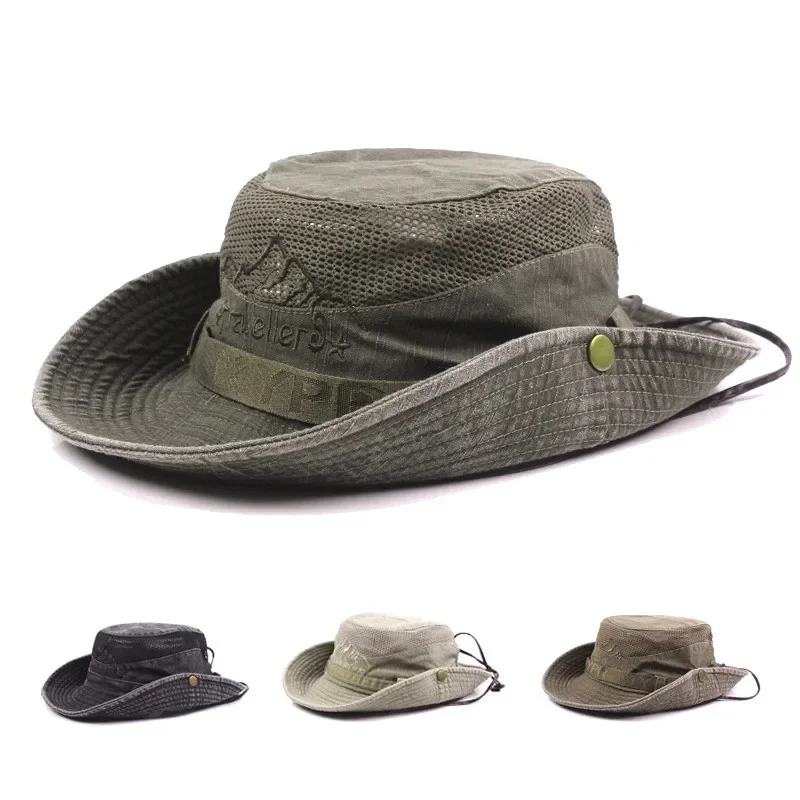 Gorra safari algodón transpirable – Verano pesca - imagen 3