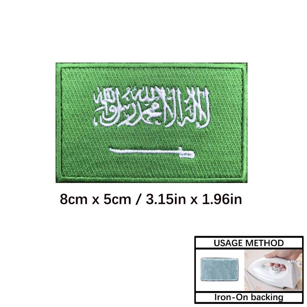 Parches bordados tácticos Arabia – Insignias militares con velcro para planchar - imagen 3