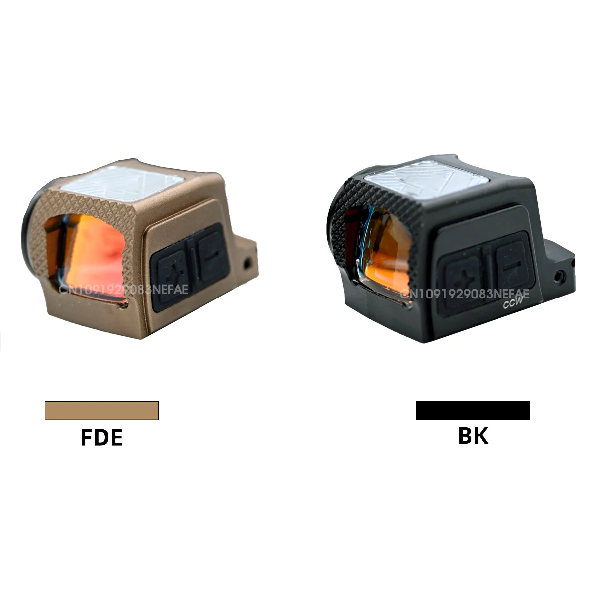 Mira de punto rojo solar CCW – Brillo regulable y montaje Picatinny