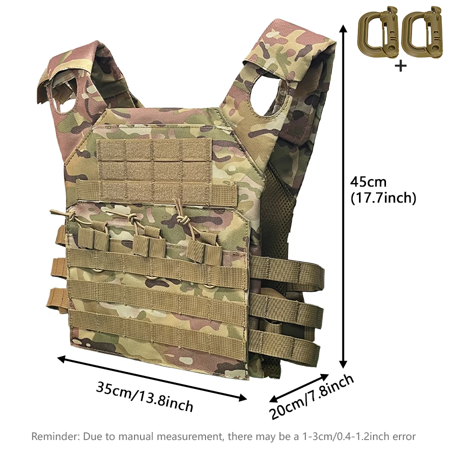 Chaleco táctico MOLLE ligero transpirable nylon ajustable con elástico - imagen 2