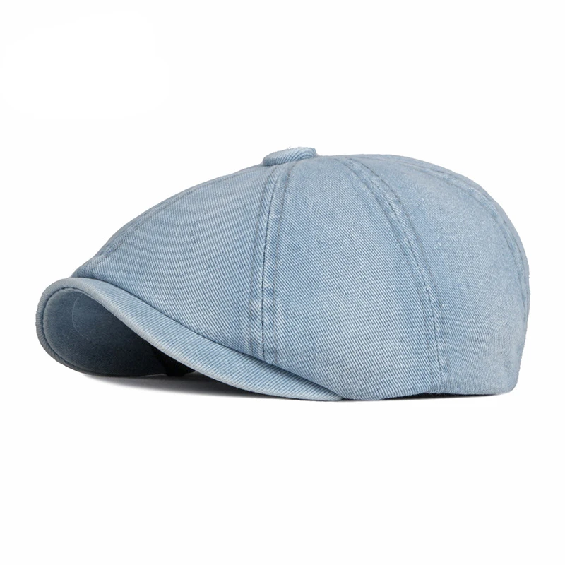 Gorra octogonal lavada estilo vaquero de pintor con espiga - imagen 3