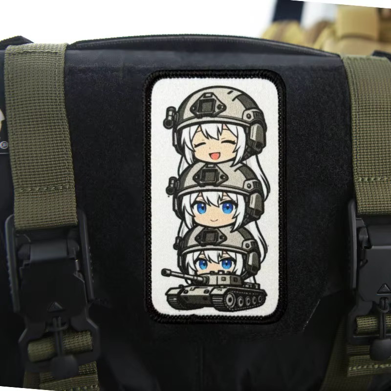 Parche táctico anime con insignia moral gancho y bucle para ropa - imagen 4
