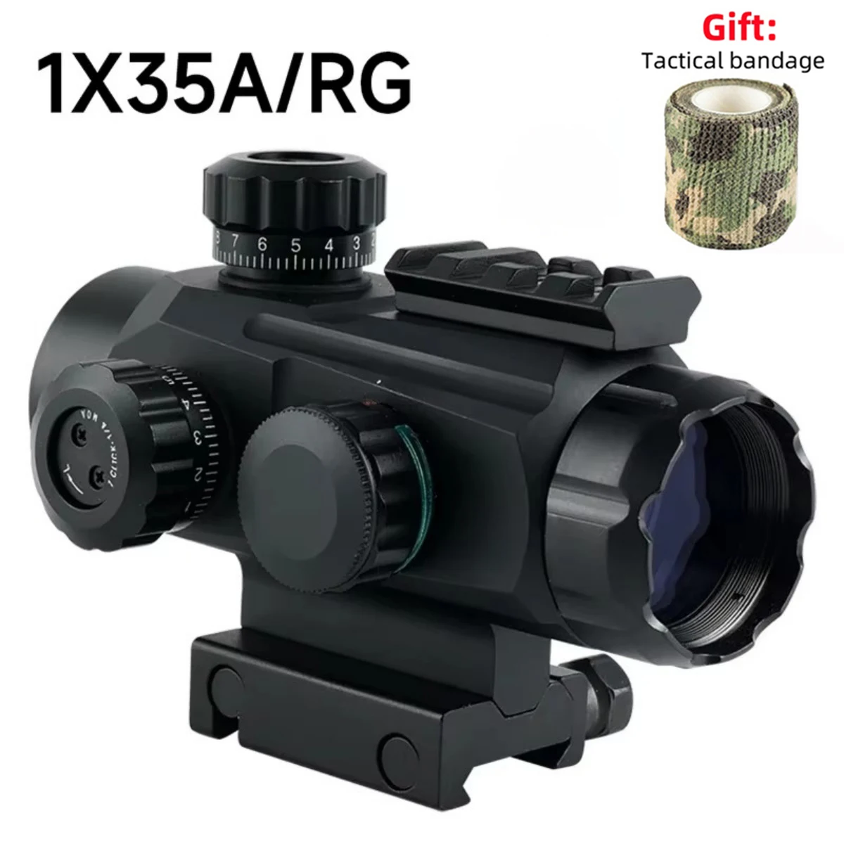 Mira Telescópica Táctica 1x35A Punto Rojo/Verde – Picatinny 20mm