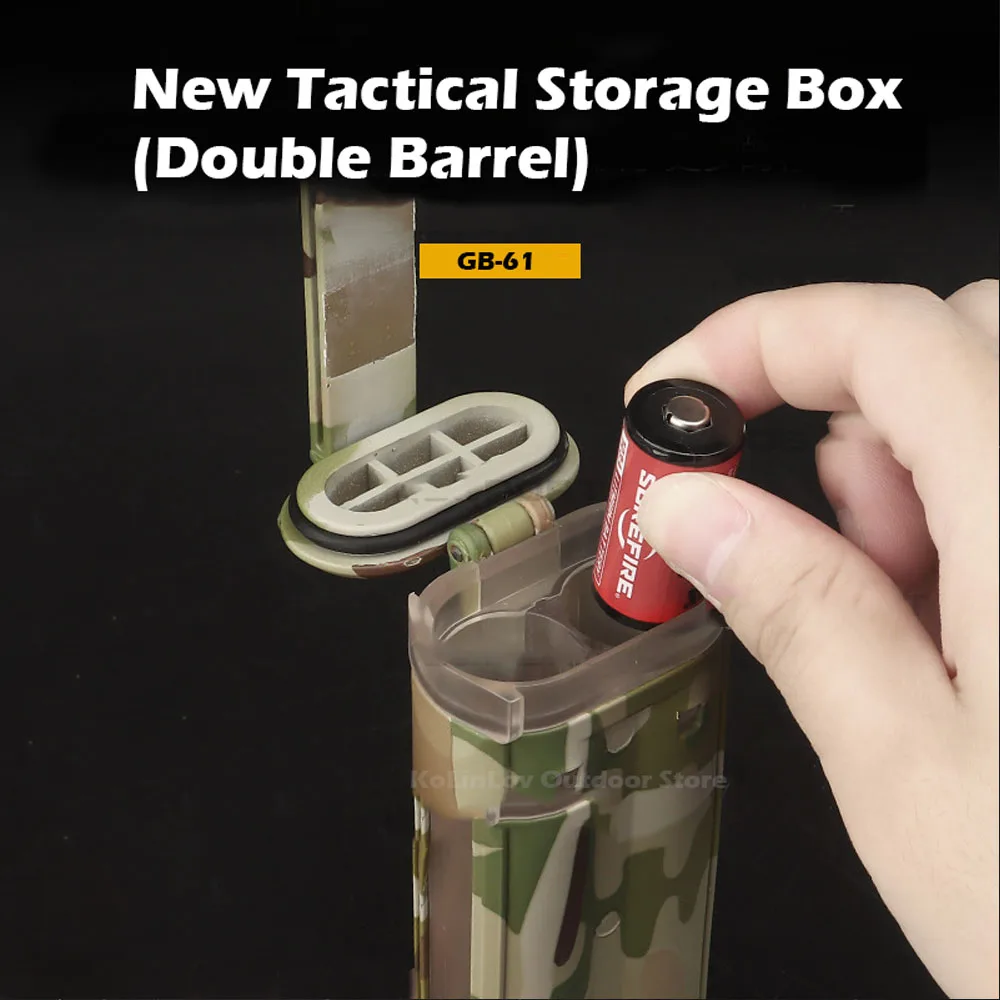 Caja táctica MOLLE para baterías 18650 CR123 AA/AAA - imagen 4