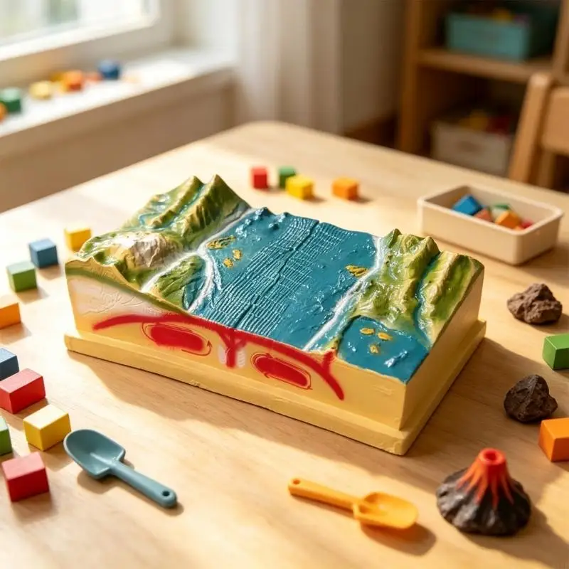 Maqueta topográfica 3D de terreno para enseñanza de geografía - imagen 4