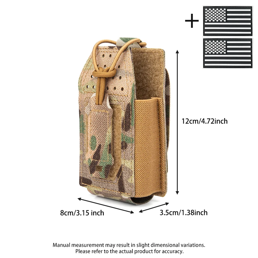 Bolsa táctica walkie talkie transpirable para cintura multifunción