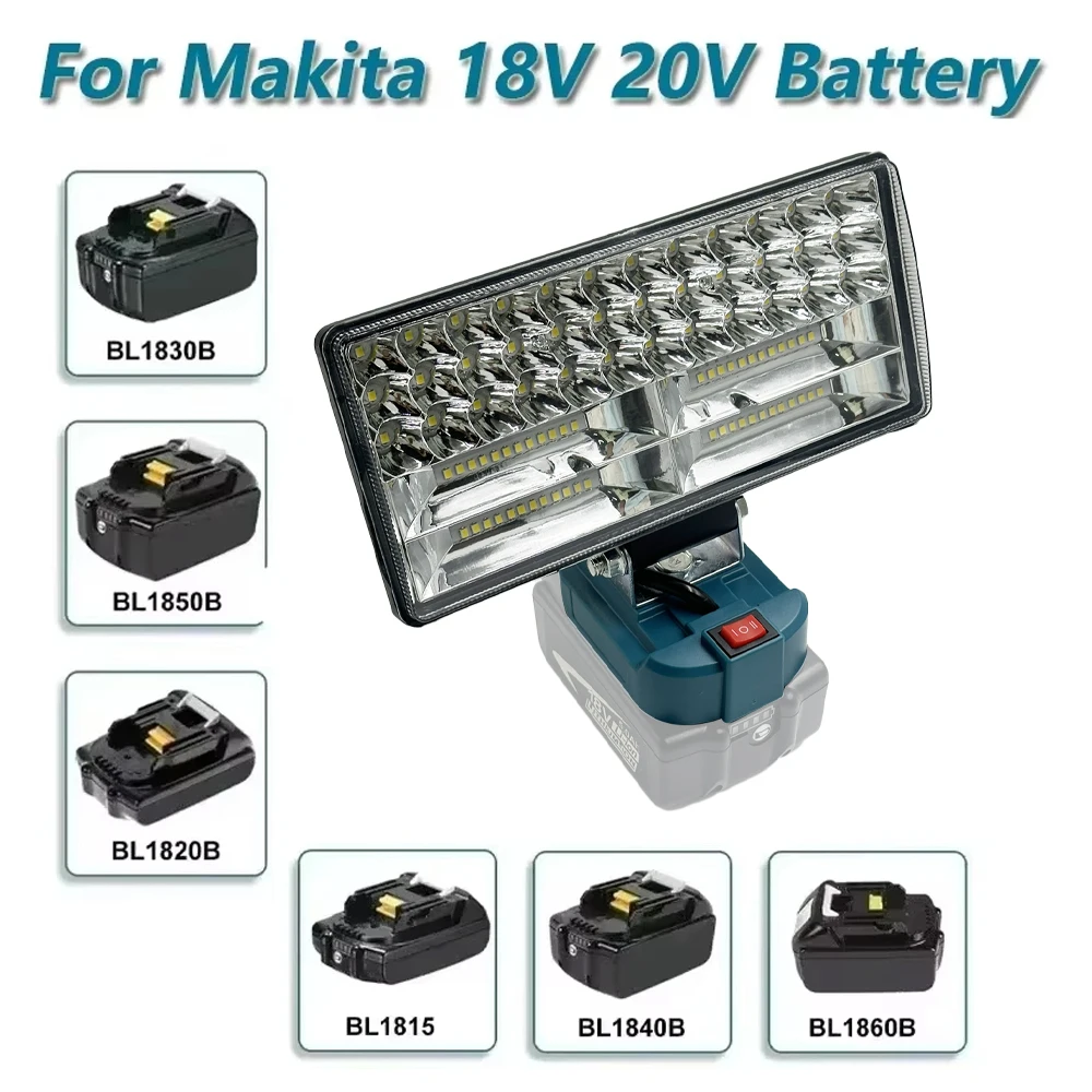 Lámpara de trabajo LED inalámbrica Makita para baterías, camping - imagen 3