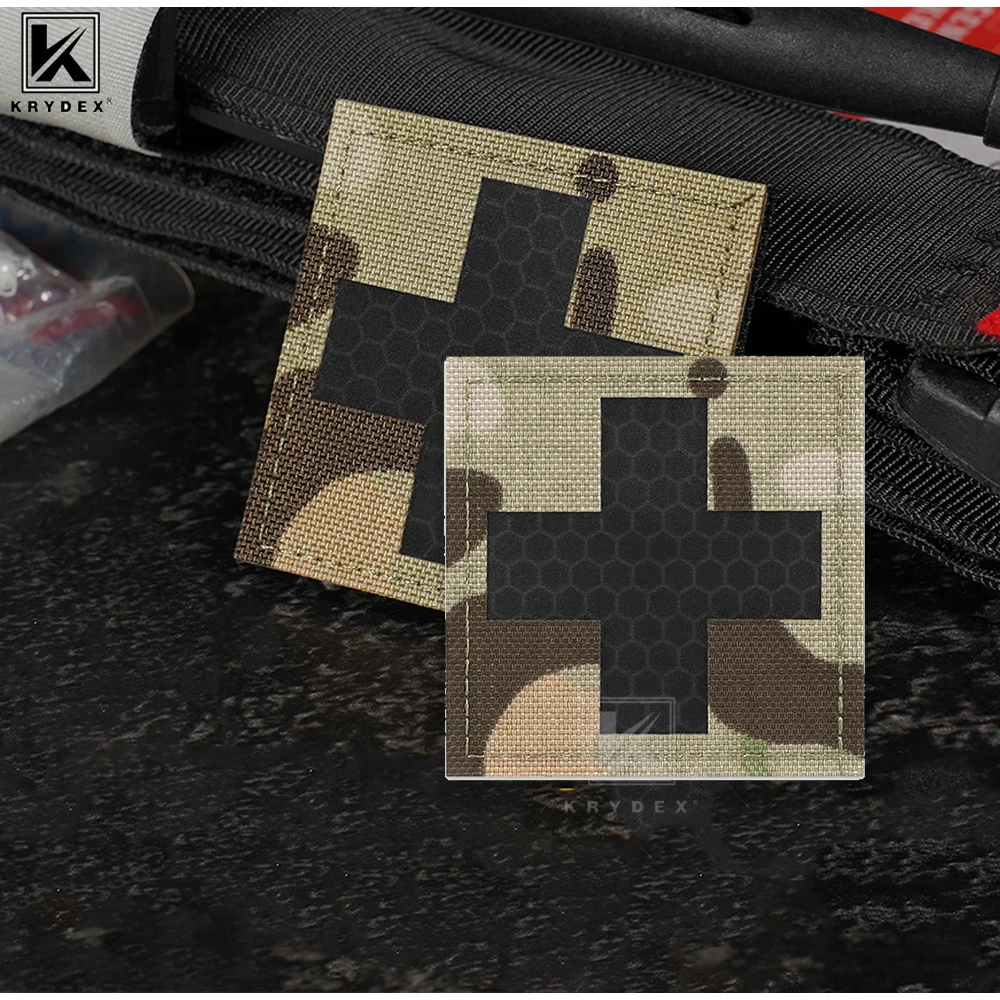KRYDEX Parche IFAK médico cruz reflectante para primeros auxilios - imagen 2