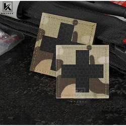 KRYDEX Parche IFAK médico cruz reflectante para primeros auxilios