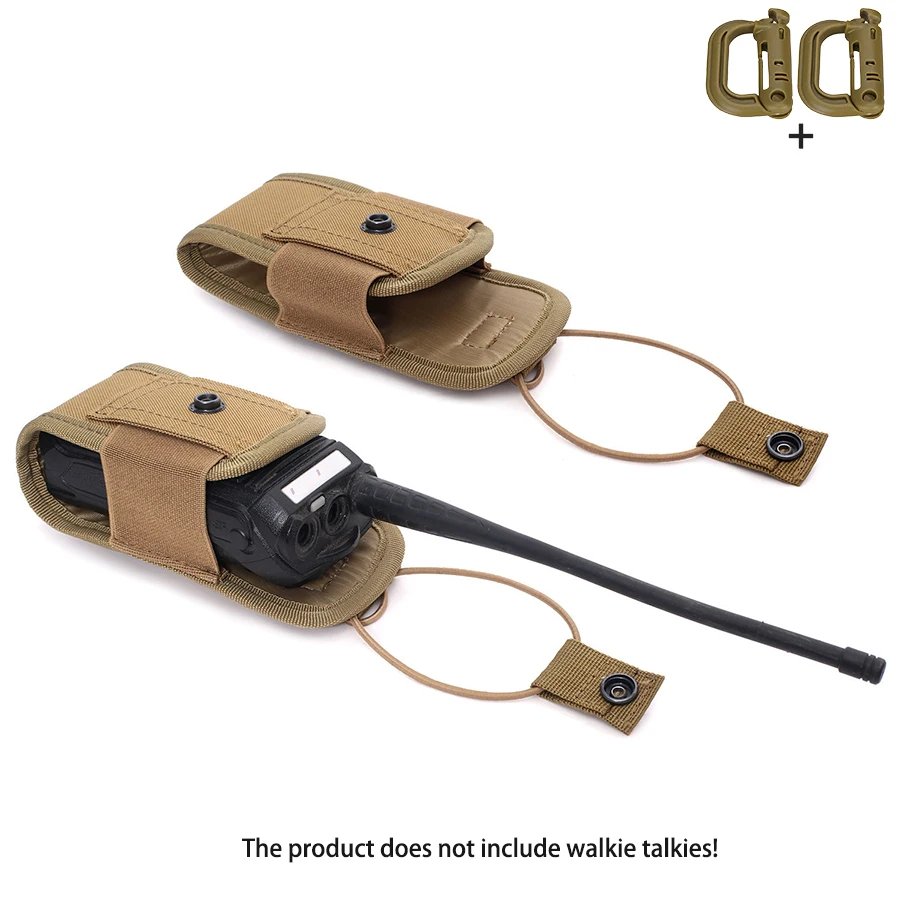Bolsa táctica colgante de nailon elástico para walkie talkie