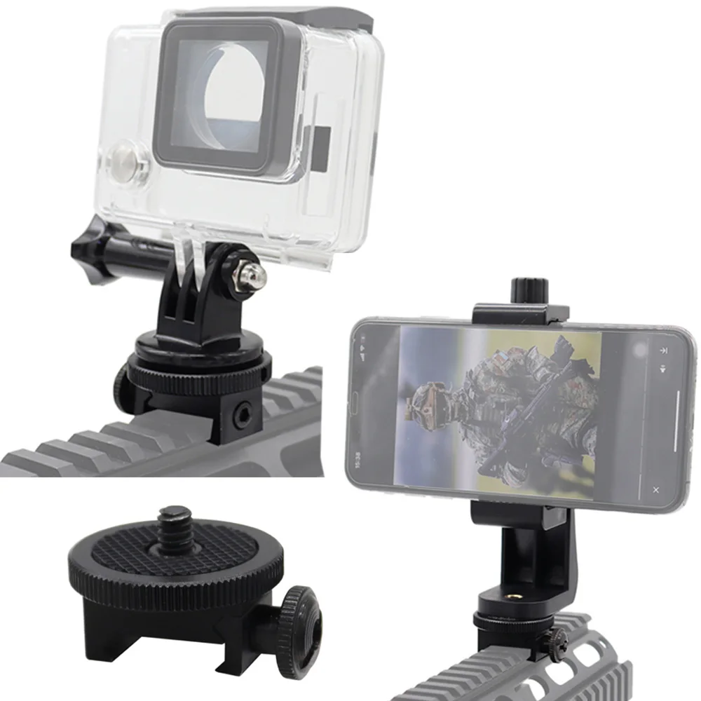 Soporte Picatinny para smartphone y Action Cam – Montaje táctico