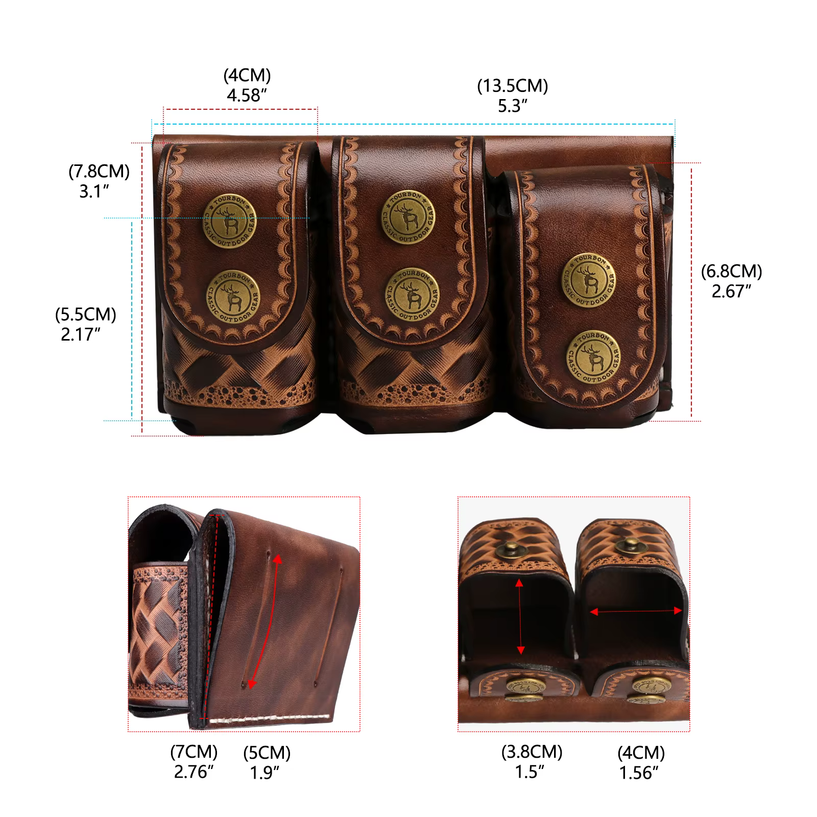 Tourbon funda cuero cargador velocidad para caza - imagen 3