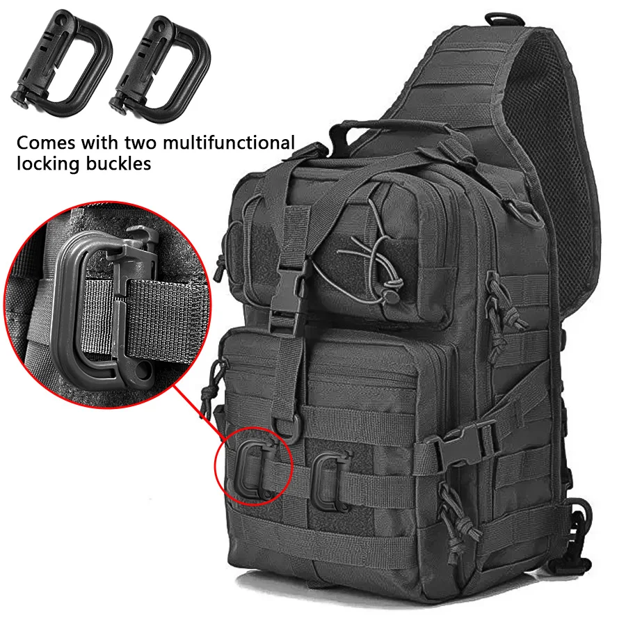 Bolso de pecho táctico camuflaje impermeable Oxford, cruzado