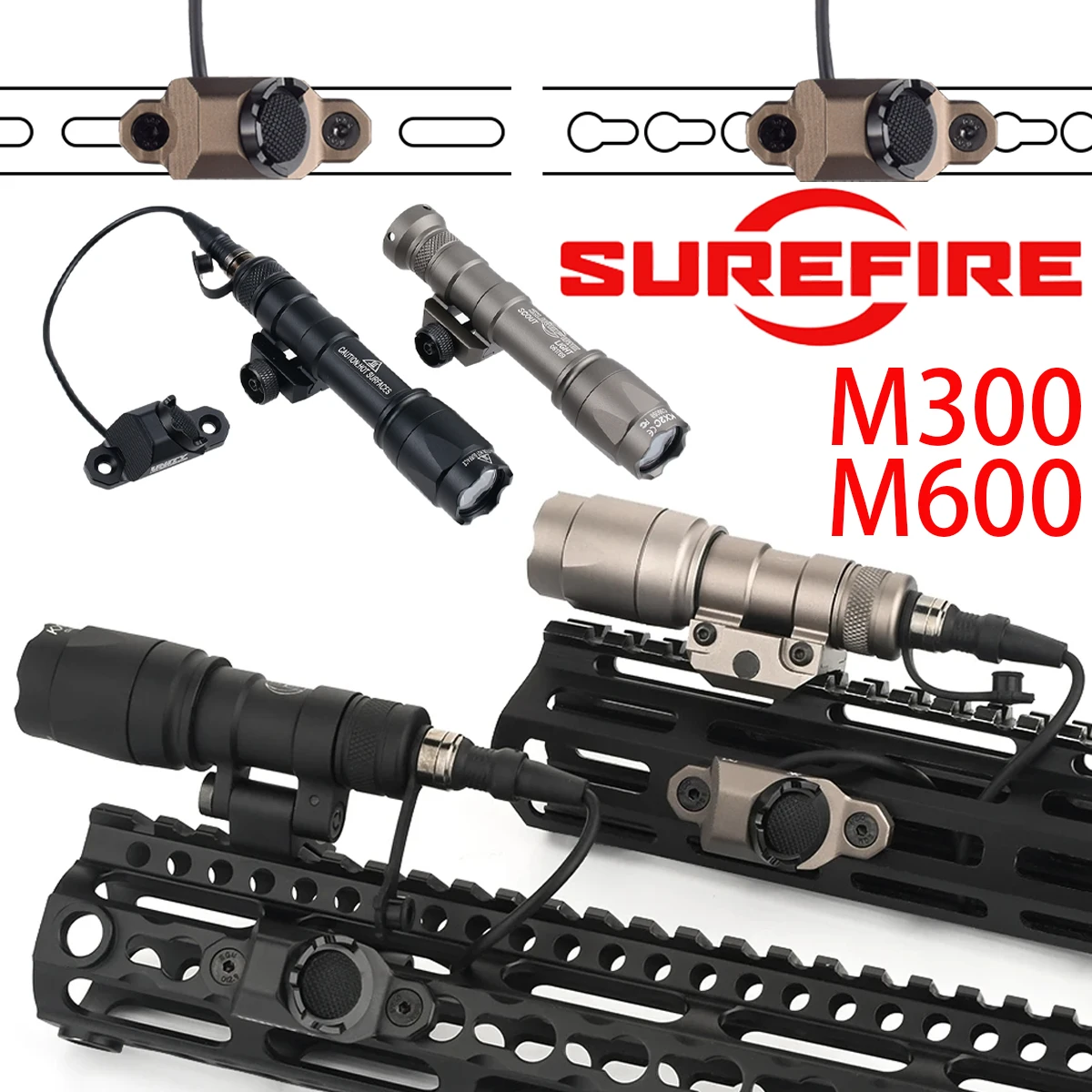 Surefire M600C Scout Light linterna táctica con interruptor Unity Axon - imagen 3